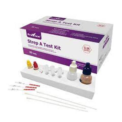 PreView Strep A Throat Swab Test Kit (25/Box) - DB Diagnostics